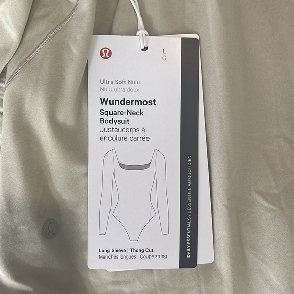 NWT Retail $88 Lululemon Wundermost Square Neck Bodysuit Daily Essentials - Picture 9 of 9